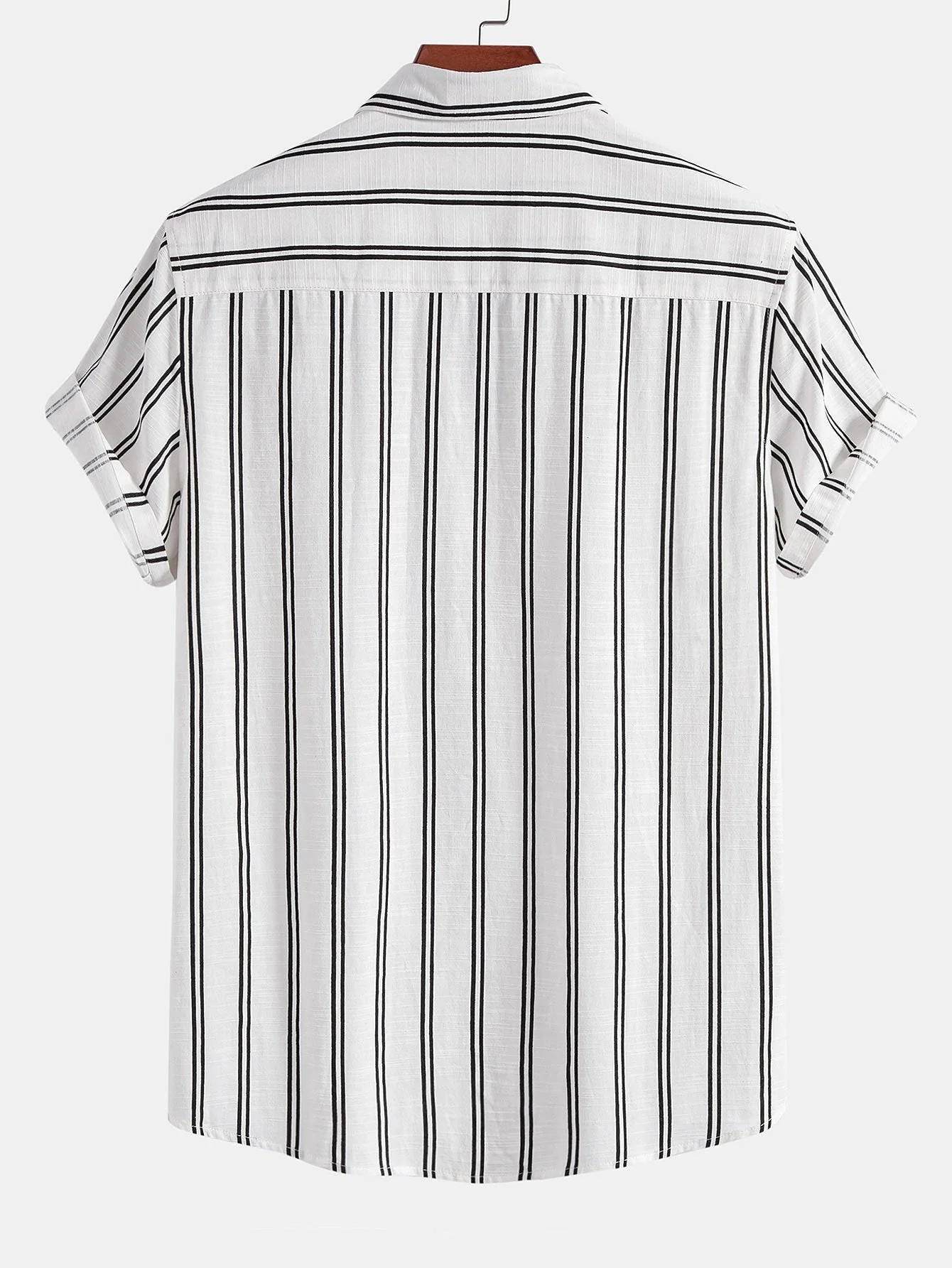 Adhemar® | Linen Look Striped Button Up Shirt & Straight Leg Linen Pants - Image 4