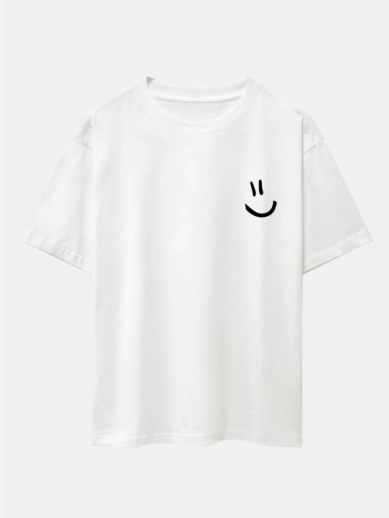 Adney® | 3 Pieces Smiley Face Print Drop Shoulder Oversize T-Shirts - Image 6