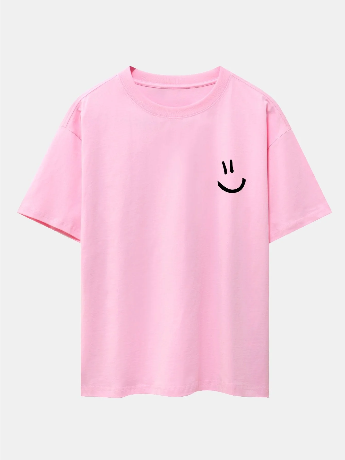 Adney® | 3 Pieces Smiley Face Print Drop Shoulder Oversize T-Shirts - Image 7