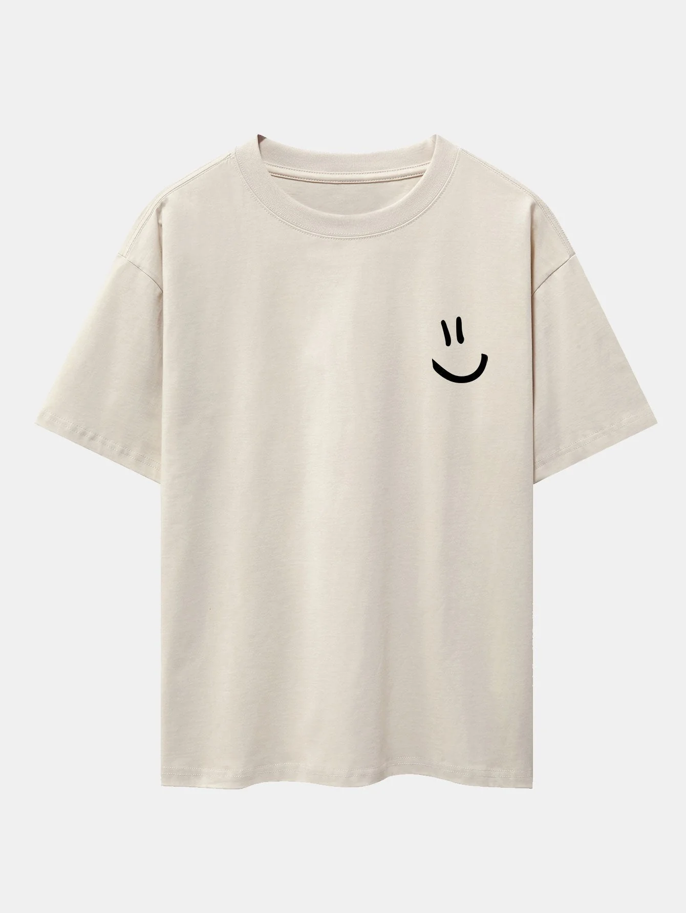 Adney® | 3 Pieces Smiley Face Print Drop Shoulder Oversize T-Shirts - Image 8