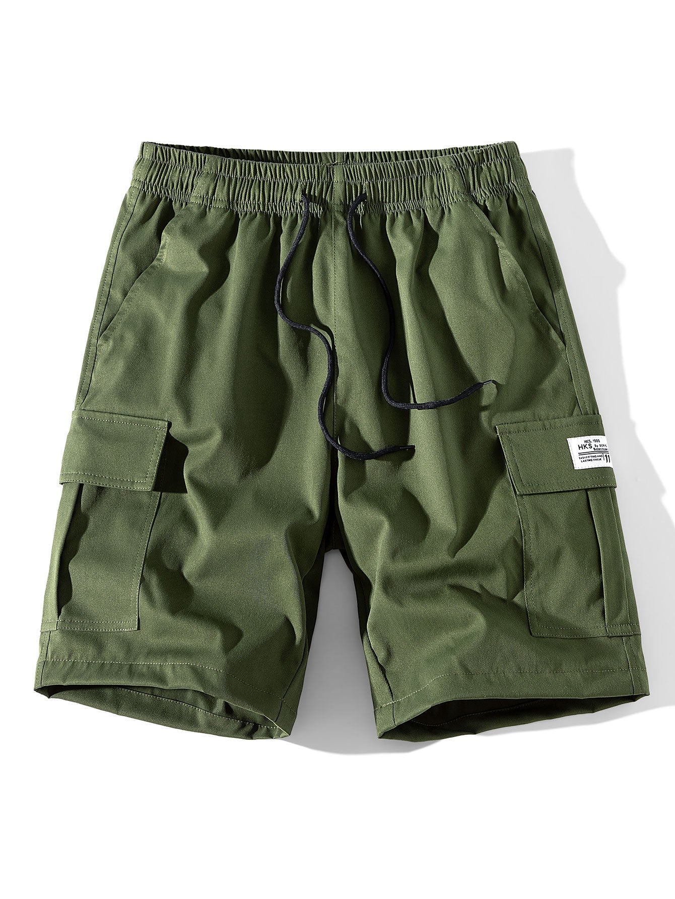 Adolfito® | 3 Pieces Solid Color Cargo Drawstring Shorts - Image 9