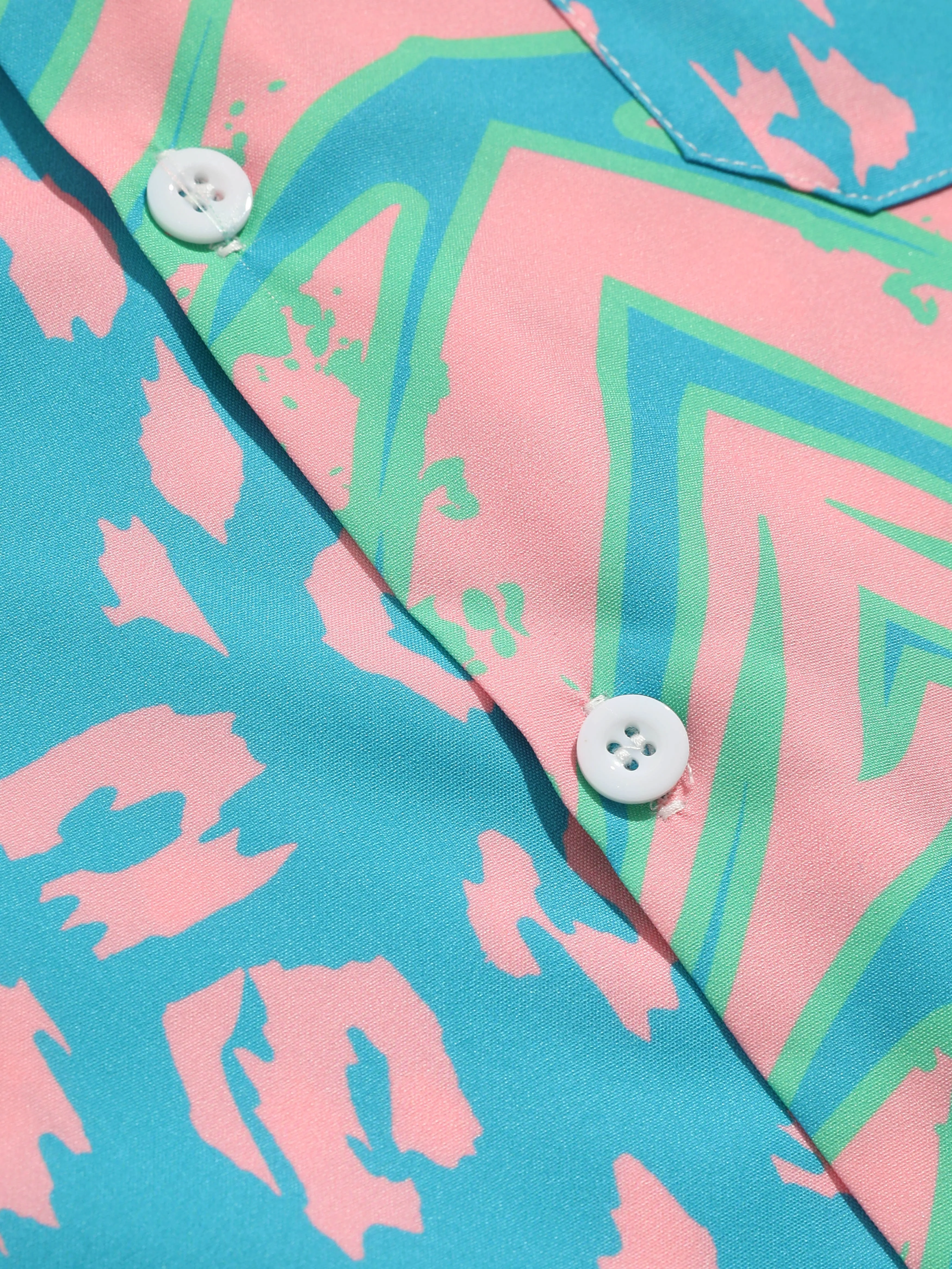 Adolfo® | Animal Pattern Print Patchwork Shirts - Image 3