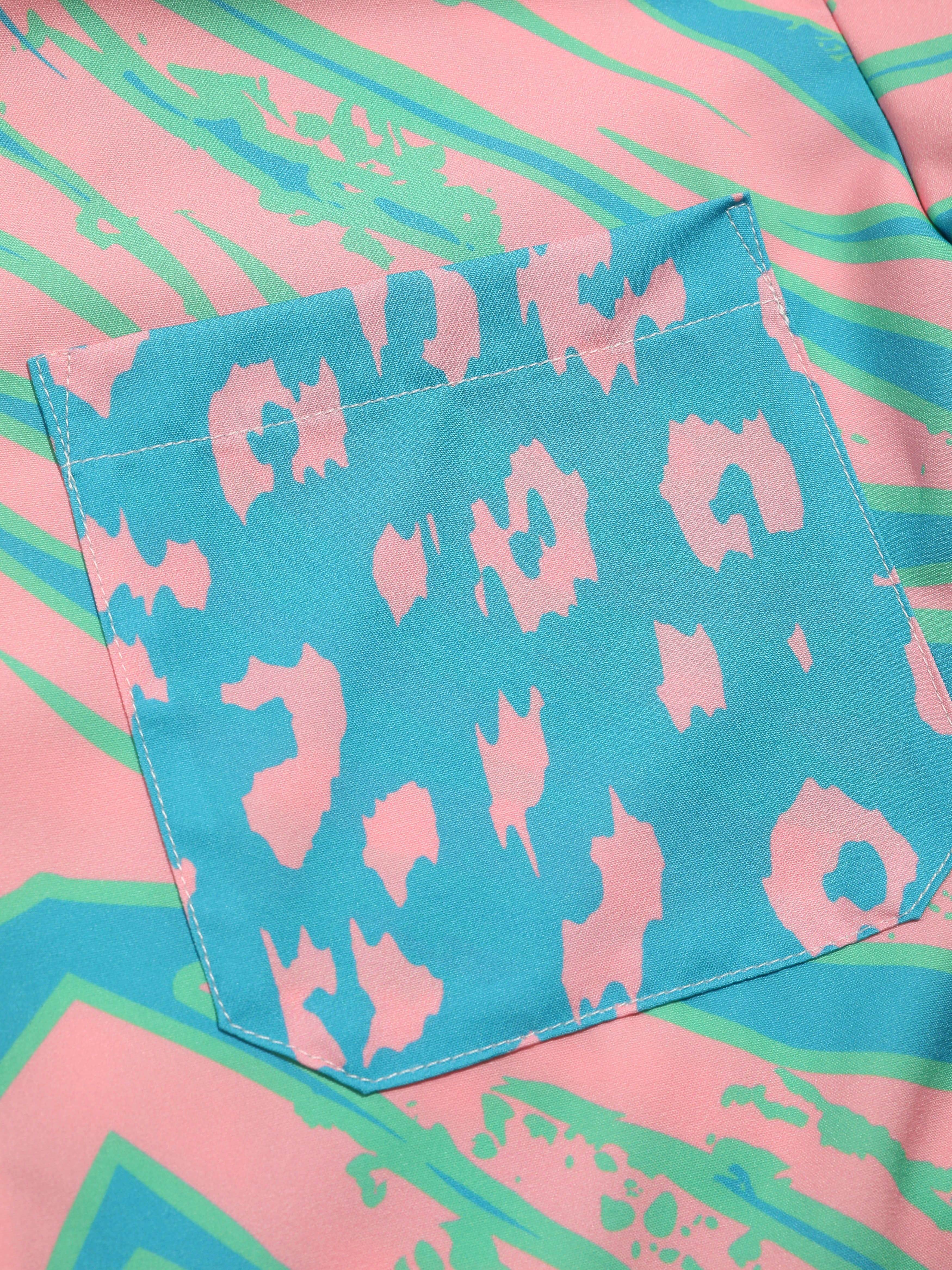 Adolfo® | Animal Pattern Print Patchwork Shirts - Image 4