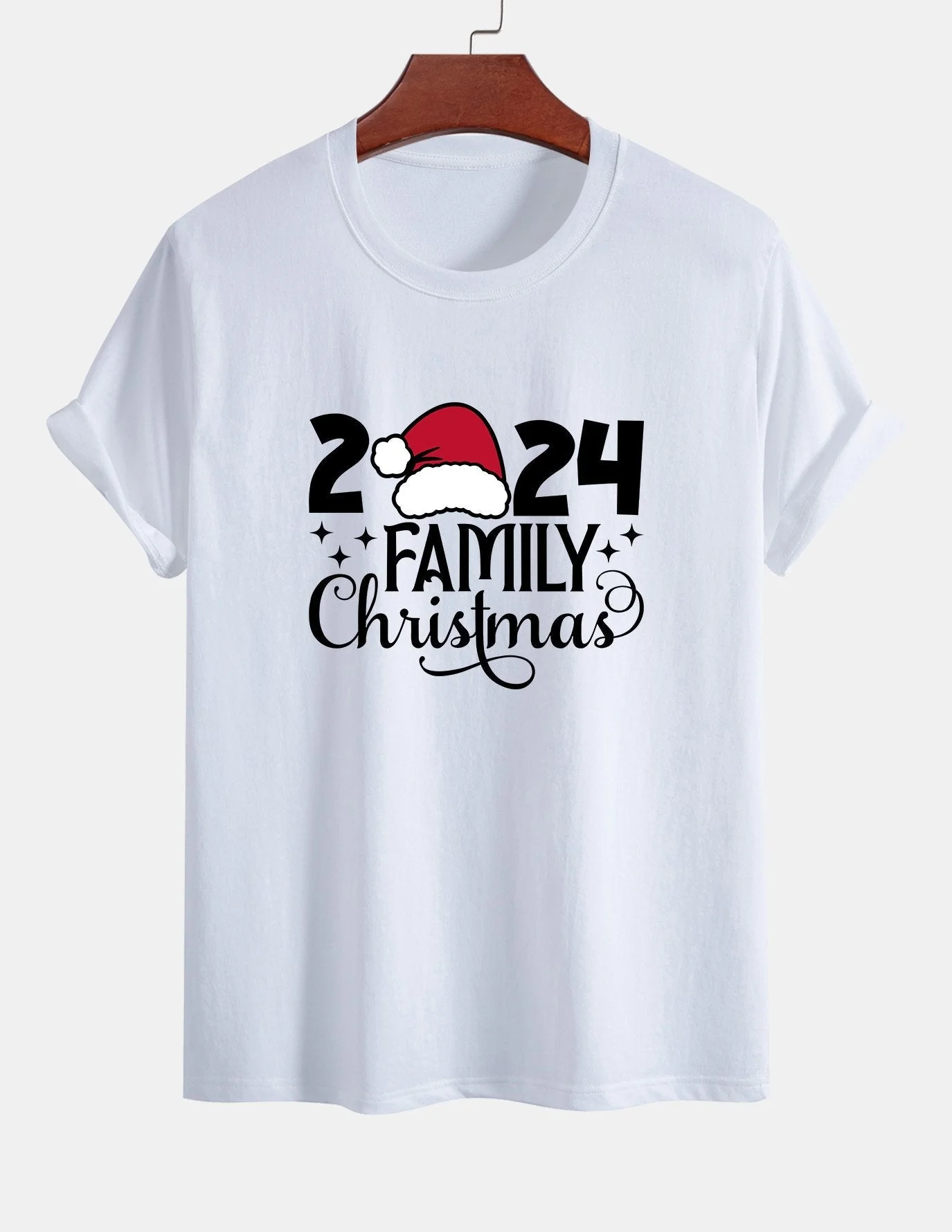 Adolfo® | Family Christmas 2024 Print Cotton T-Shirt - Image 17