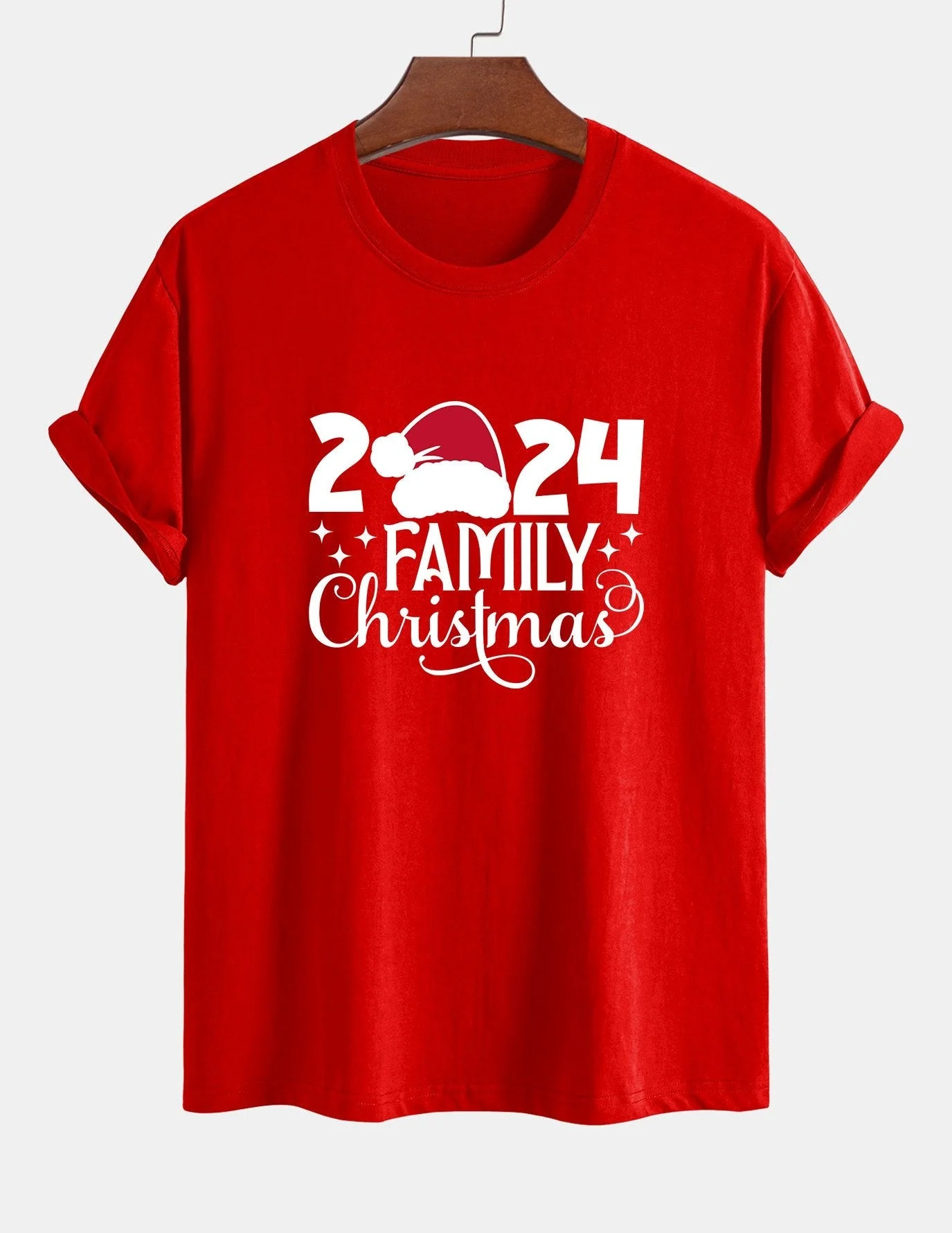 Adolfo® | Family Christmas 2024 Print Cotton T-Shirt - Image 3