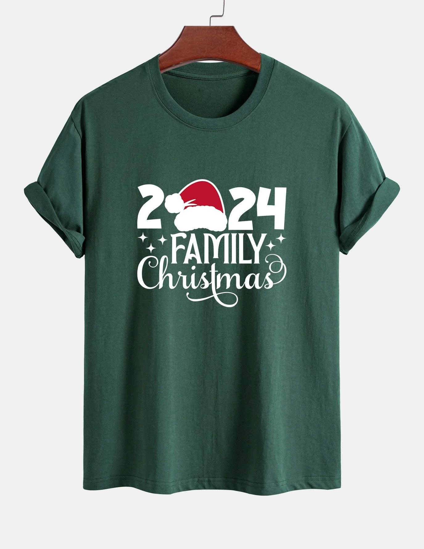 Adolfo® | Family Christmas 2024 Print Cotton T-Shirt - Image 4