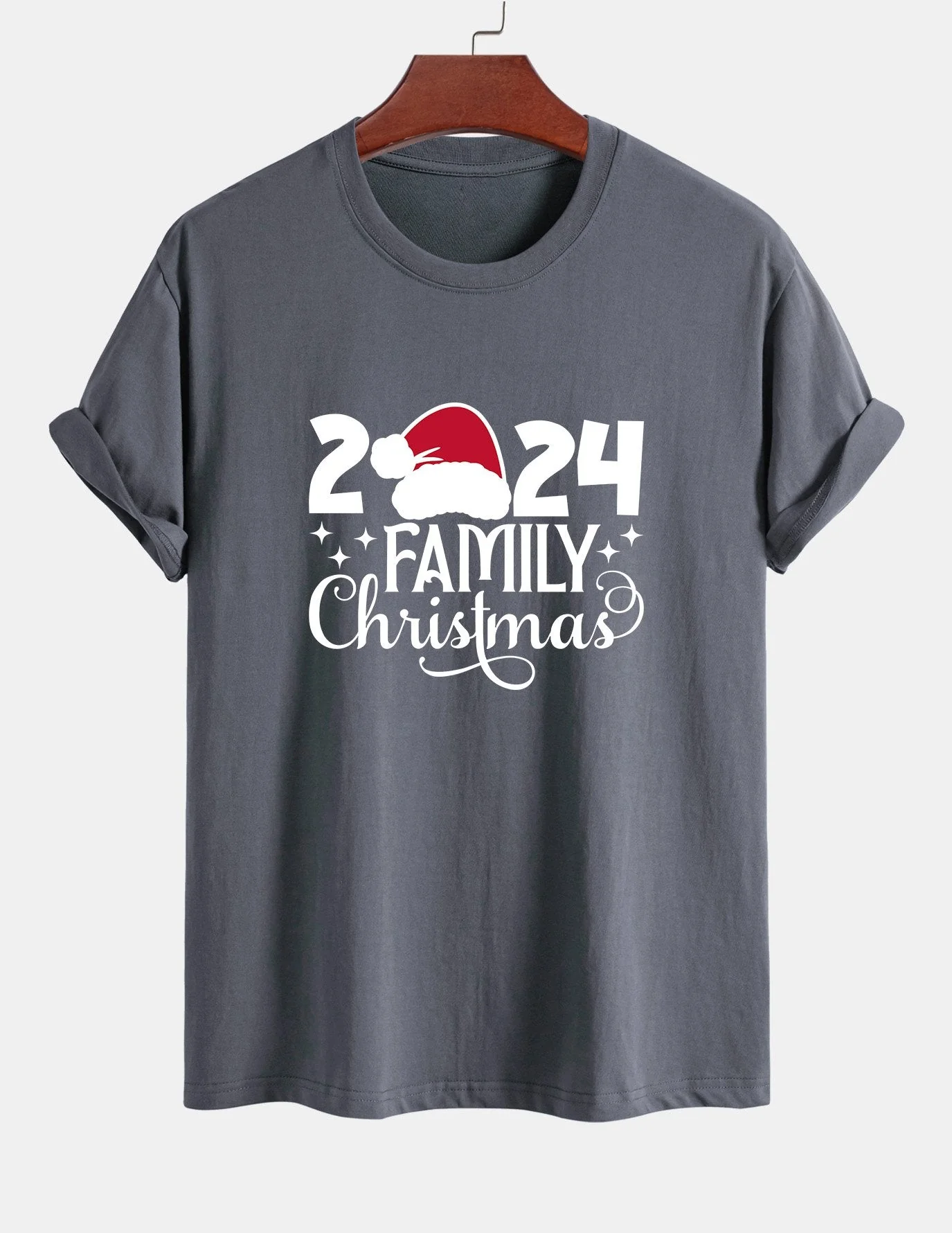 Adolfo® | Family Christmas 2024 Print Cotton T-Shirt - Image 7