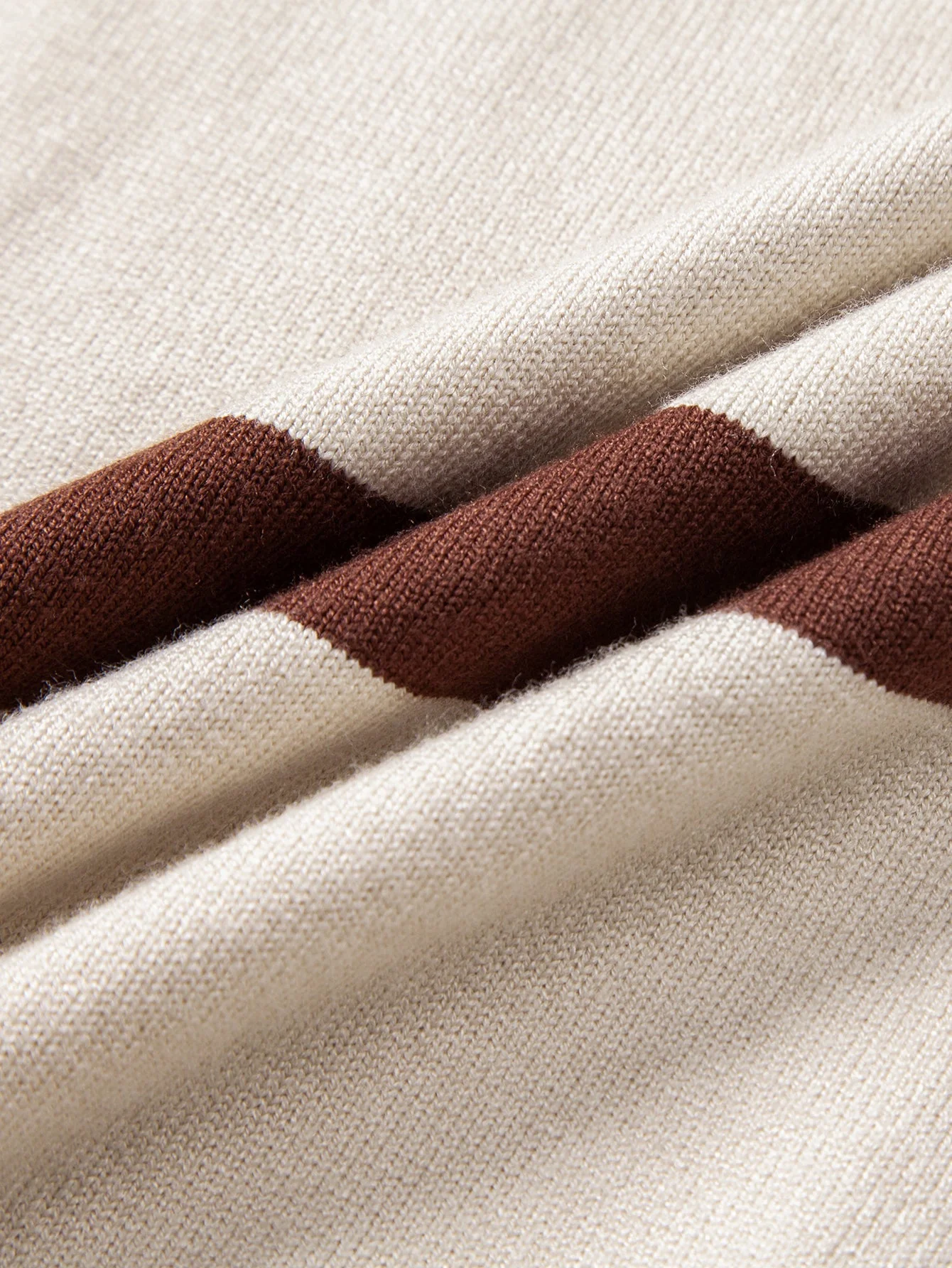 Adolfo® | Long Sleeve Stripe Knit Polo Shirt - Image 5