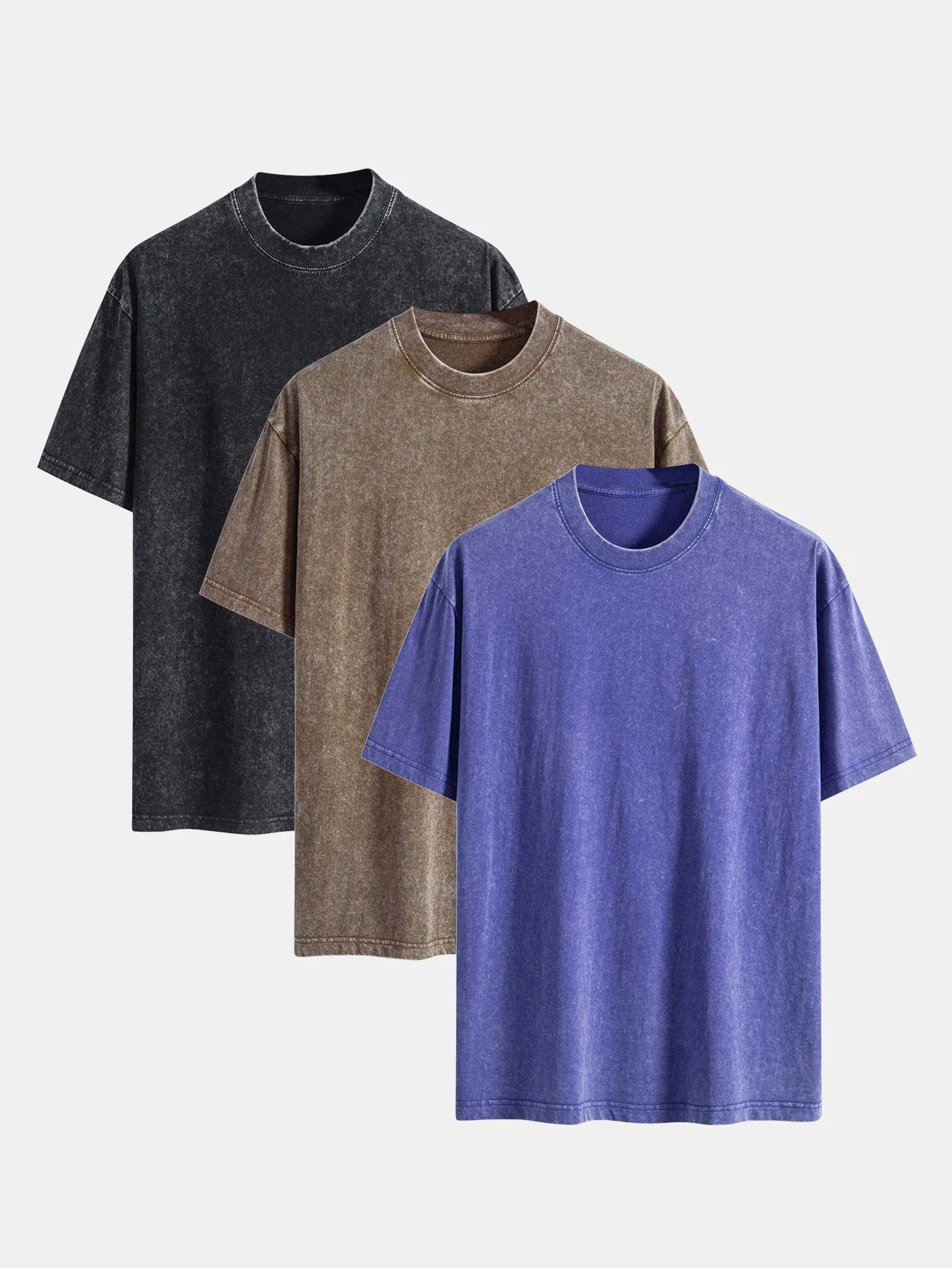 Adonai® | 3 Pieces Washed Distressed Drop Shoulder T-Shirt - Image 5