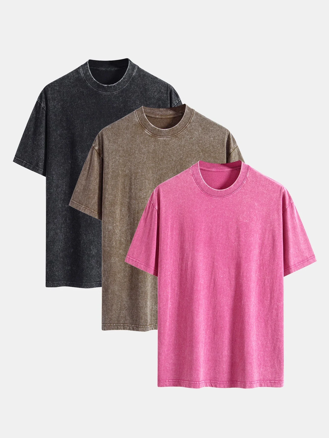 Adonai® | 3 Pieces Washed Distressed Drop Shoulder T-Shirt - Image 6