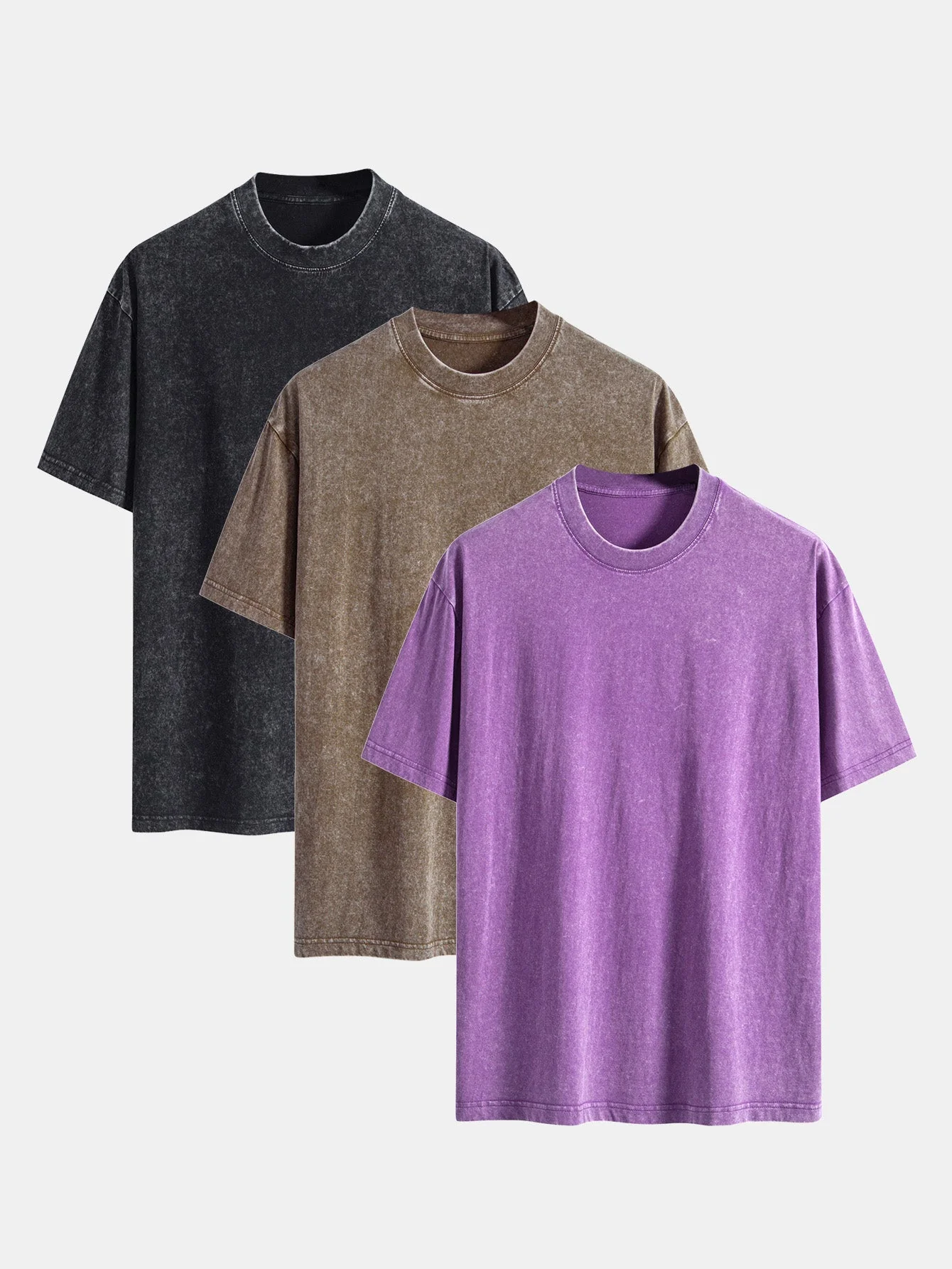 Adonai® | 3 Pieces Washed Distressed Drop Shoulder T-Shirt - Image 7