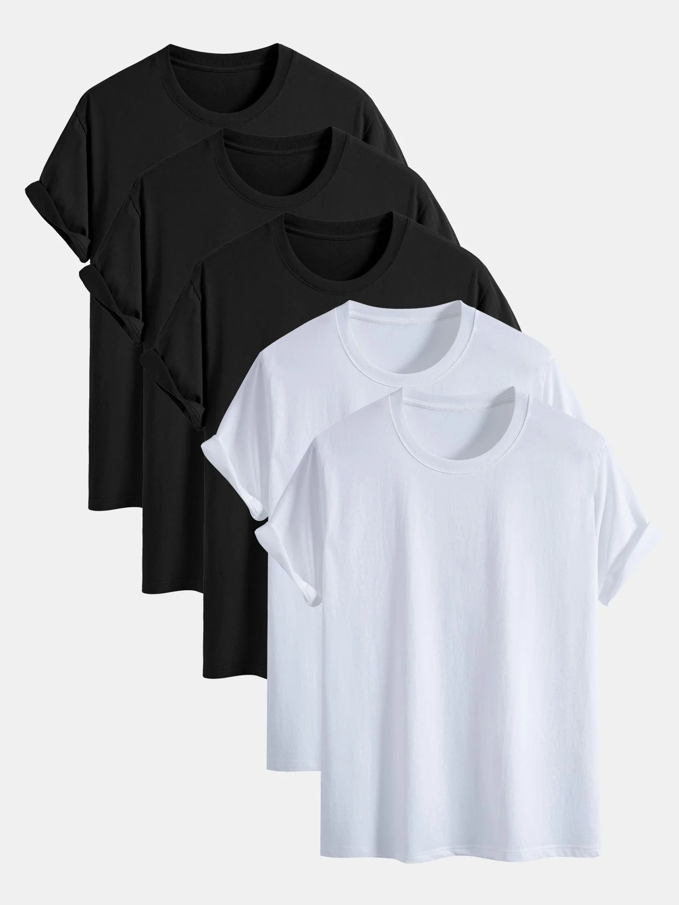 Adonia® | 5 Pieces Basic Regular Fit Cotton T-Shirts - Image 4