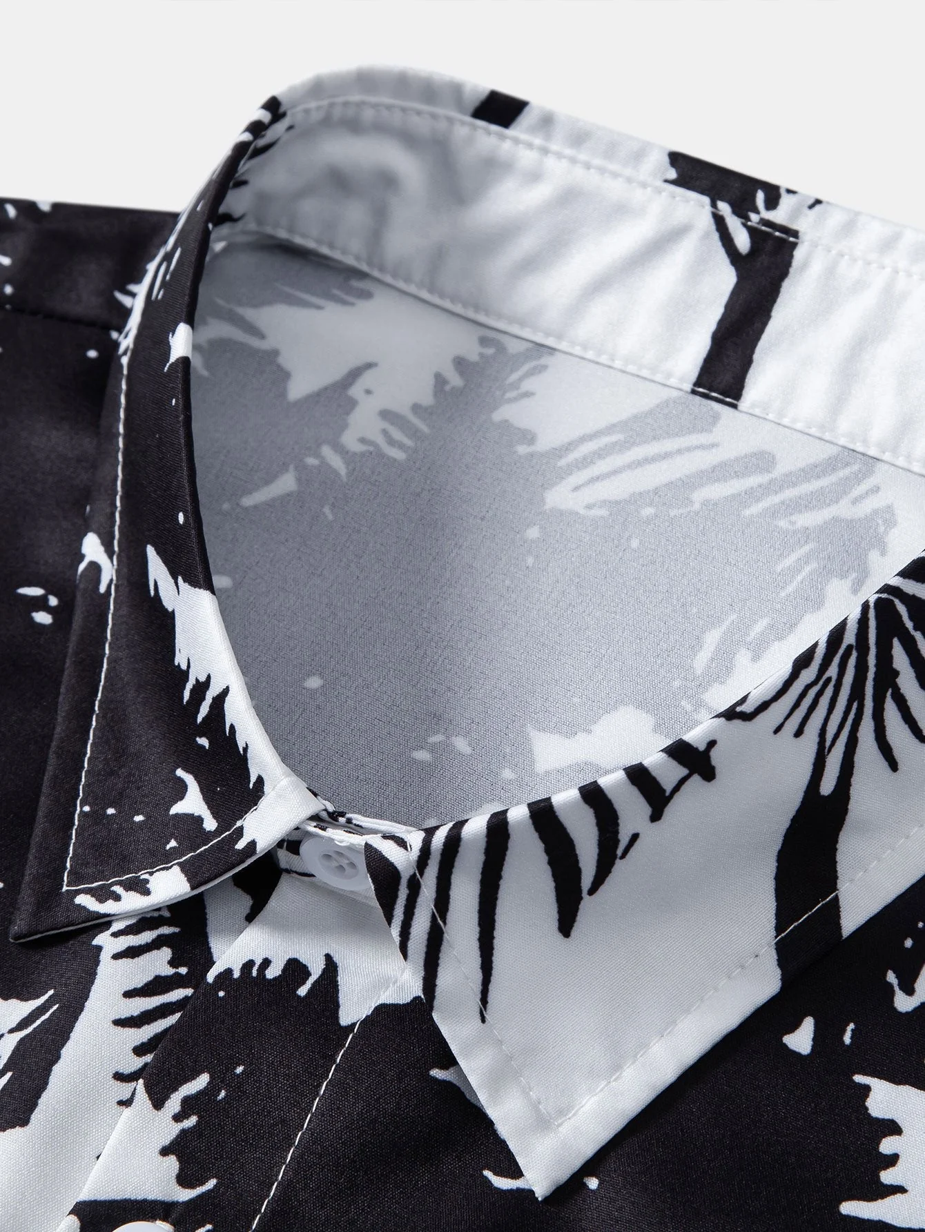 Adonia® | Palm Trees Print Button Up Shirt & Man Mid Length Drawstring Swim Shorts - Image 9