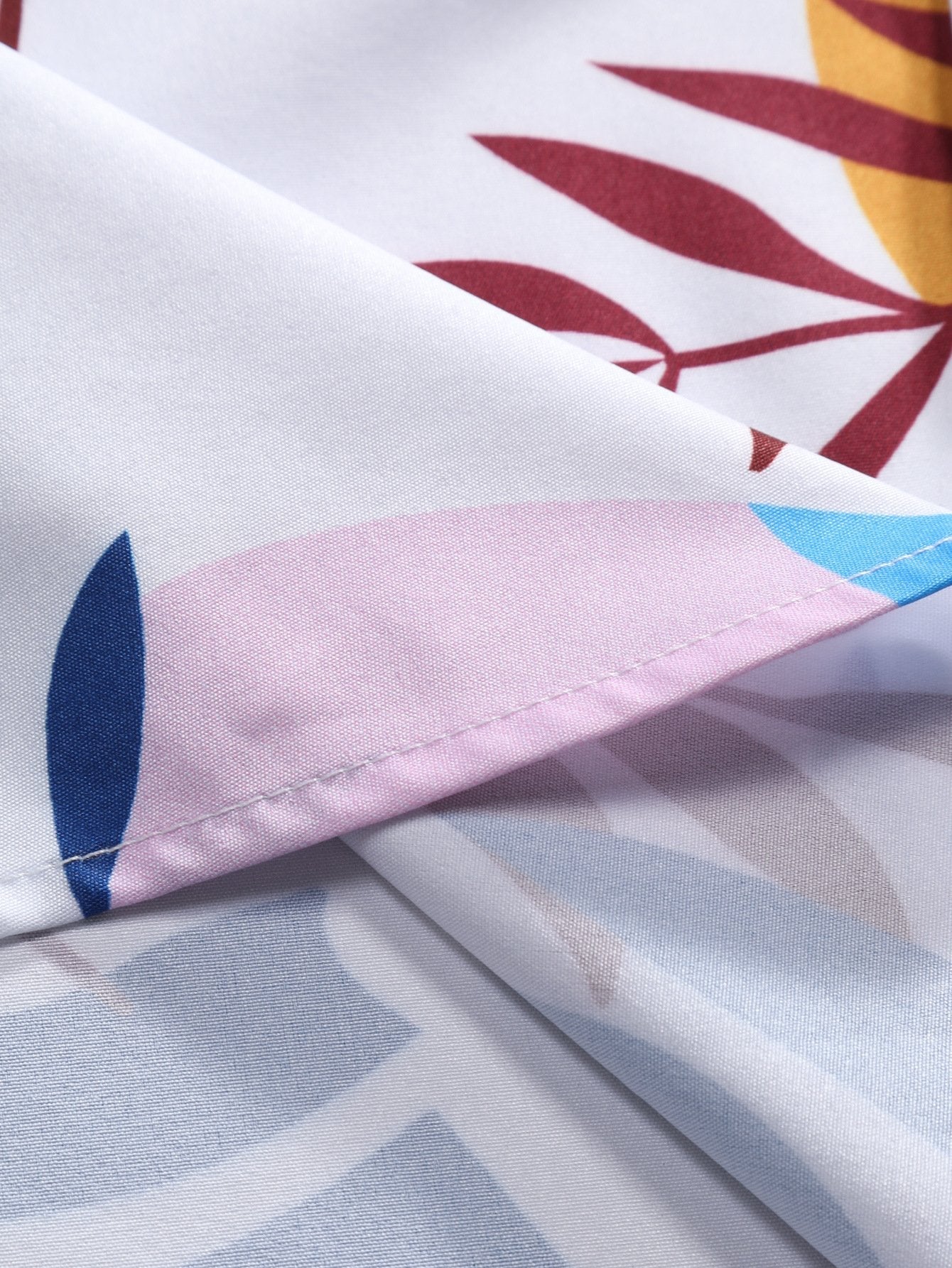 Adonis® | Colorful Leaf Print Button Up Shirt & Swim Shorts - Image 20