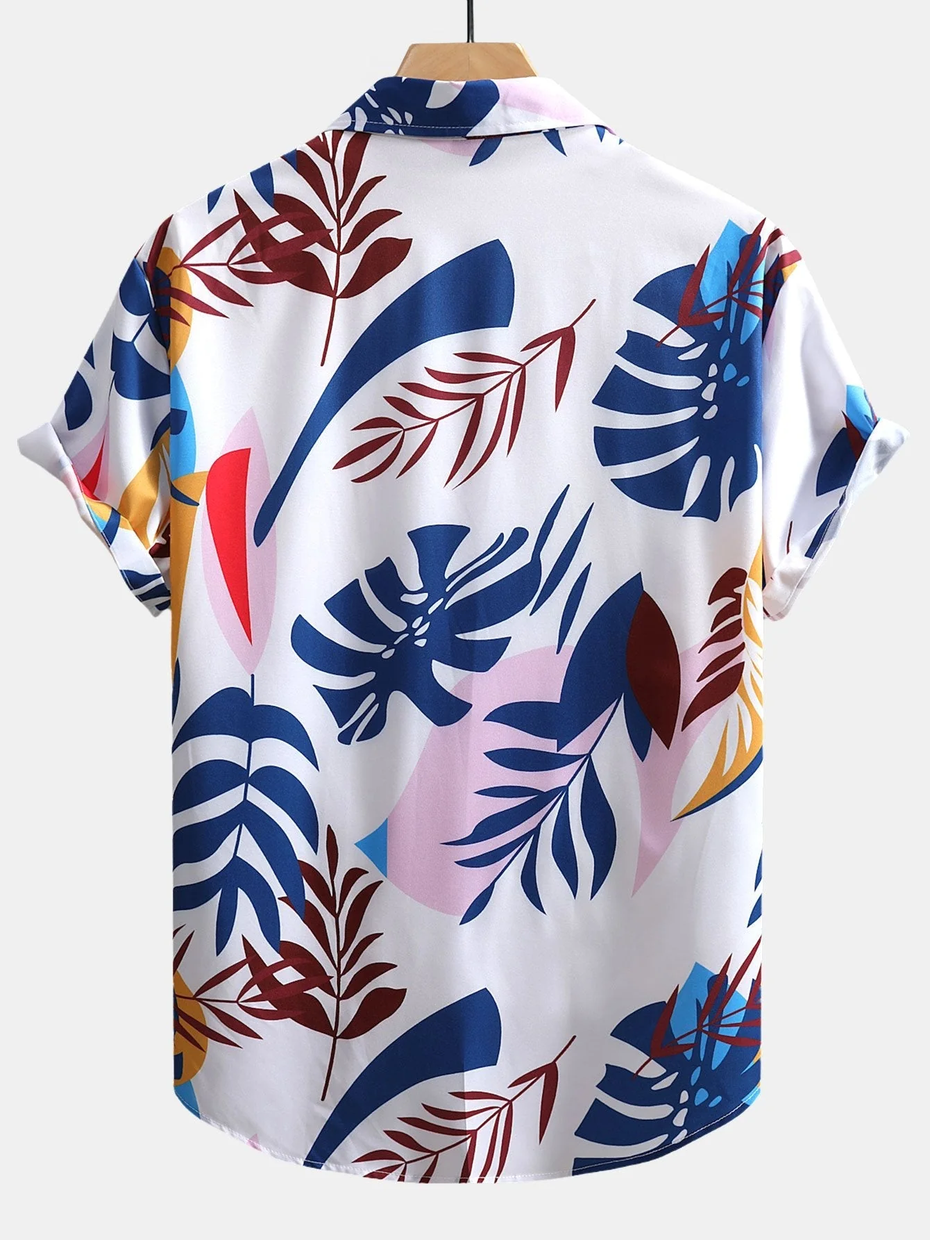 Adonis® | Colorful Leaf Print Button Up Shirt & Swim Shorts - Image 5