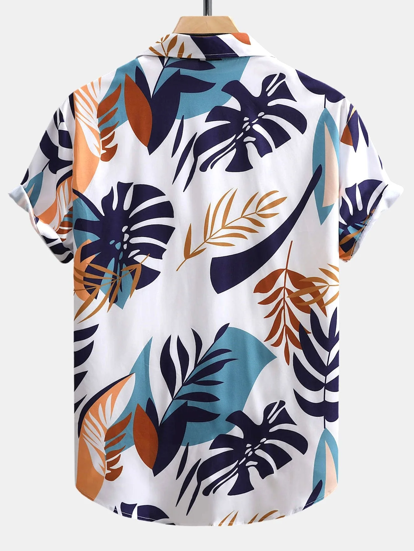 Adonis® | Colorful Leaf Print Button Up Shirt & Swim Shorts - Image 7