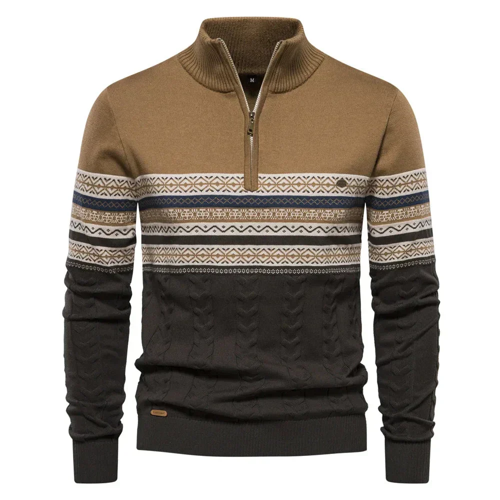 Adrian® | Fair Isle Half Zip Sweater - Image 3