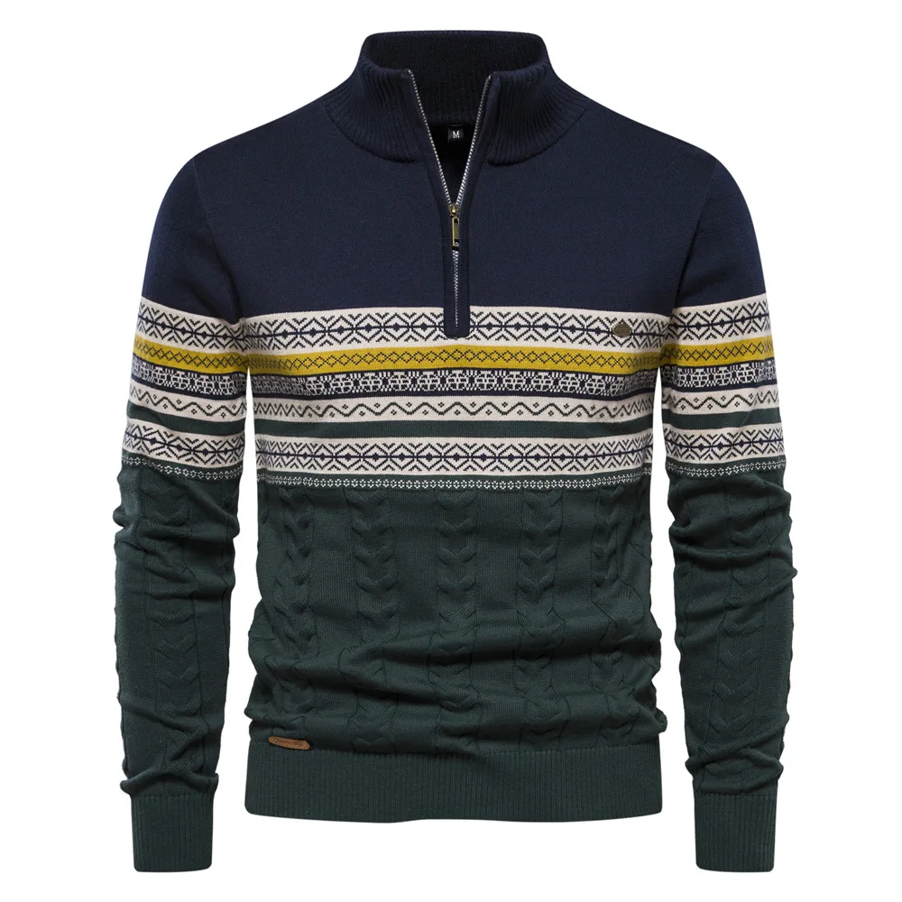 Adrian® | Fair Isle Half Zip Sweater - Image 5