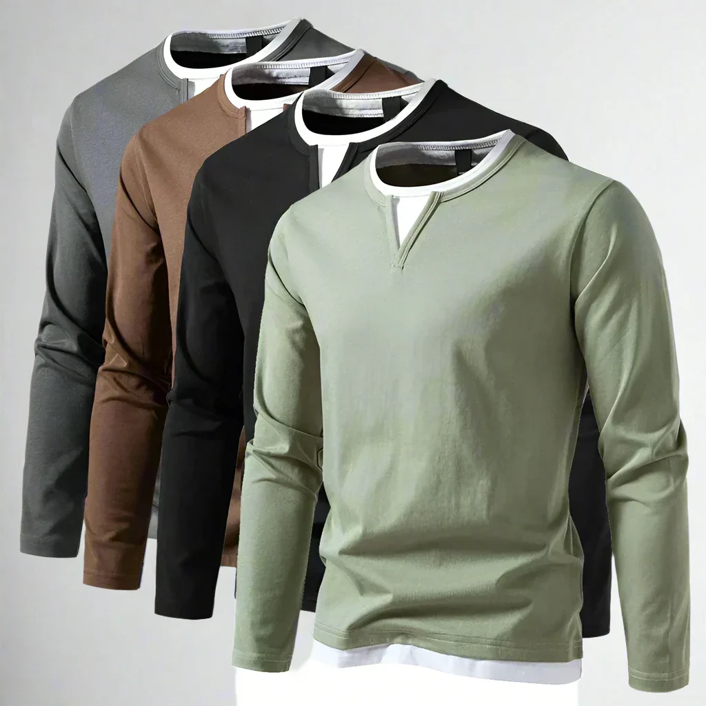 Adrián® | Long Sleeve V-Neck T-Shirt, Modern Style - Image 5