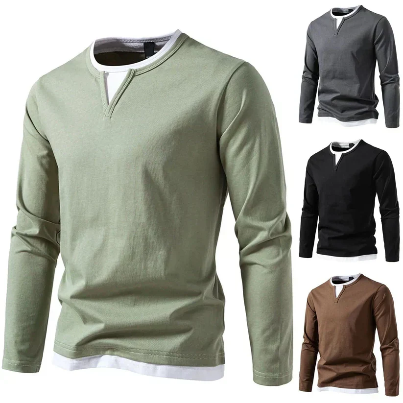 Adrián® | Long Sleeve V-Neck T-Shirt, Modern Style - Image 6