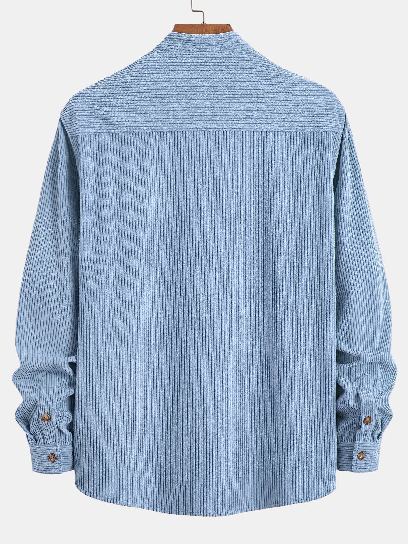 Adriano® | Corduroy Stand Collar Shirt - Image 10