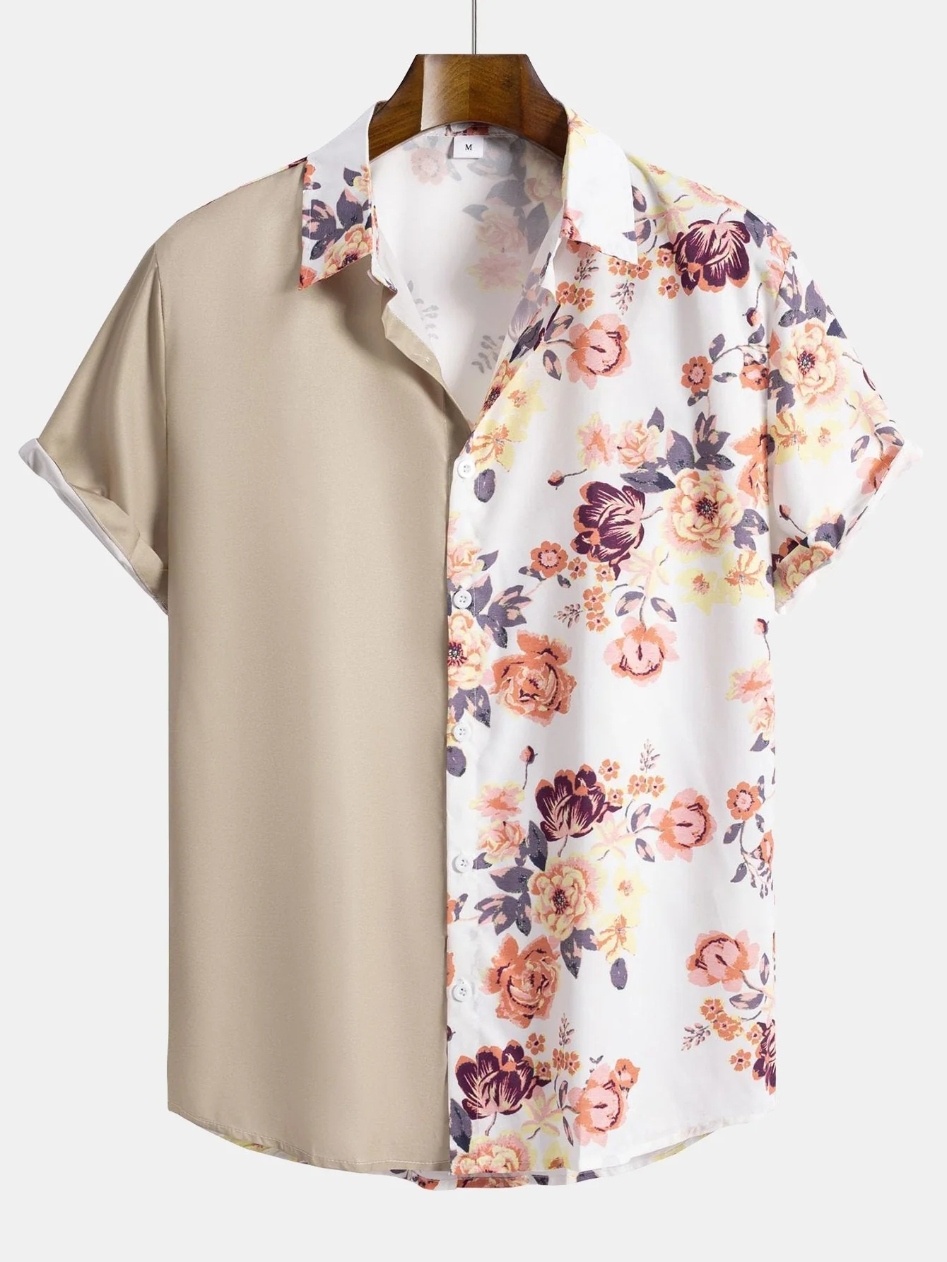 Adriel® | Floral Patchwork Print Button Up Shirt & Swim Shorts - Image 3