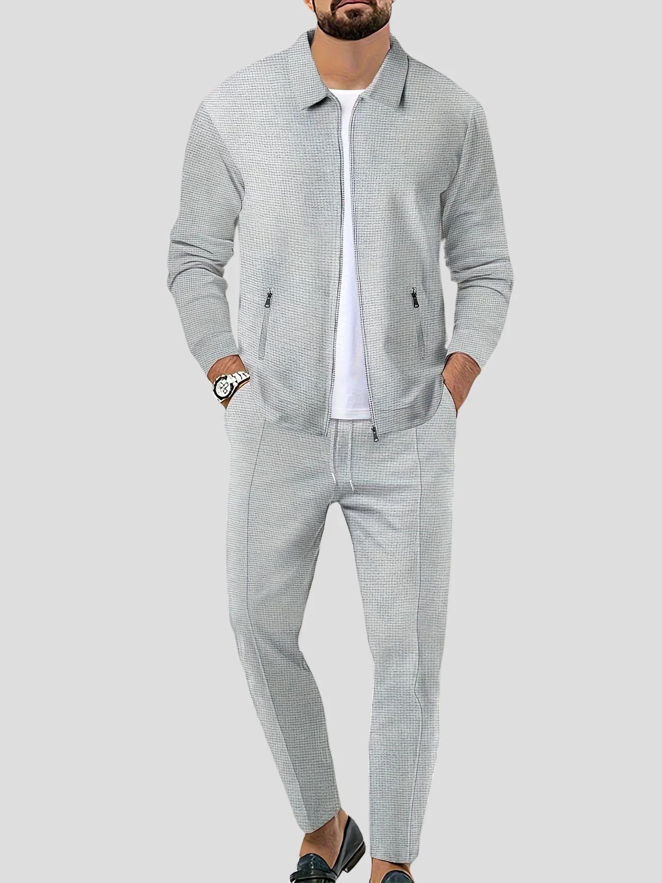 Adriel | Tweedy set with waffle detail - Image 12