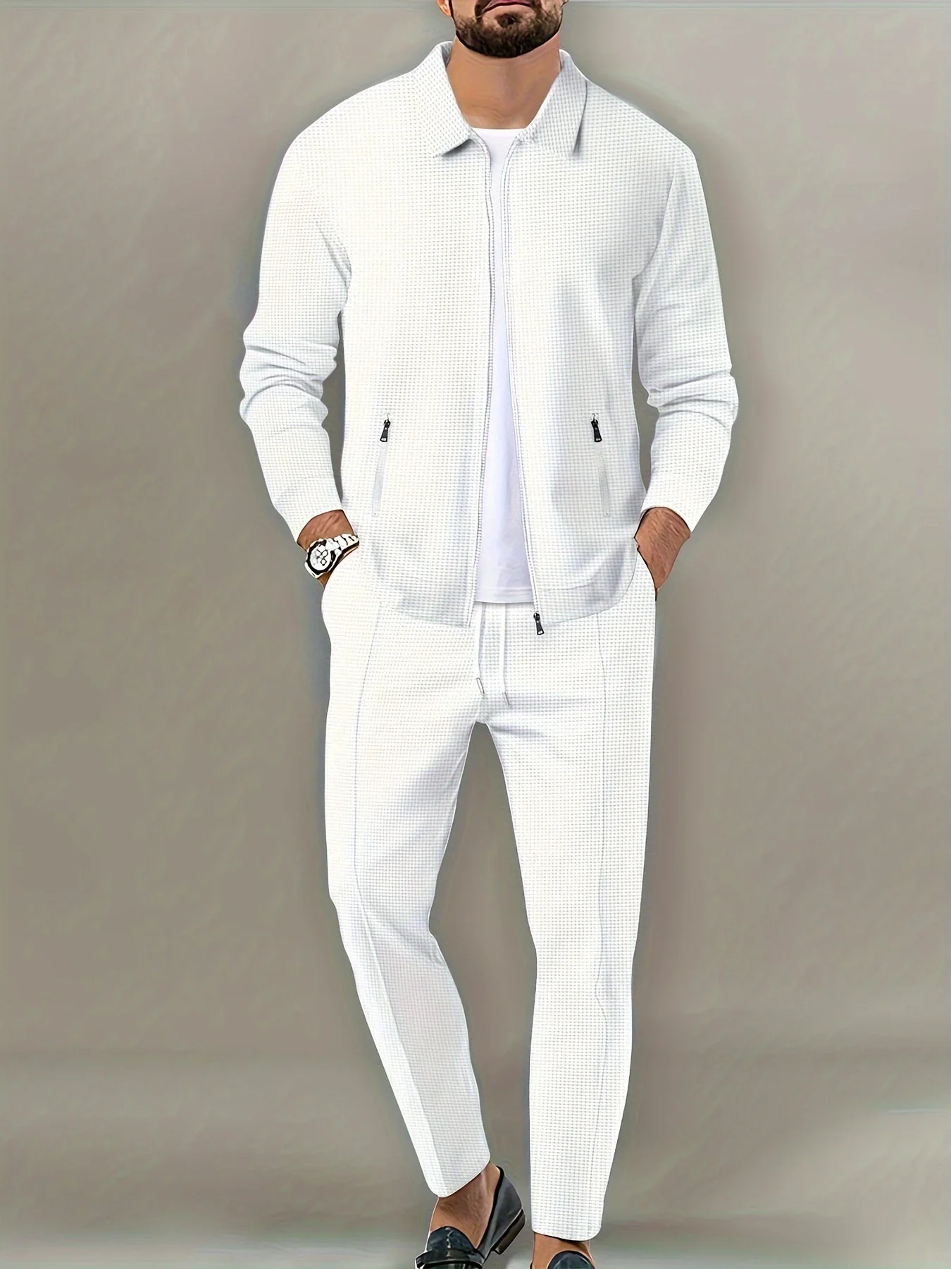 Adriel | Tweedy set with waffle detail - Image 13