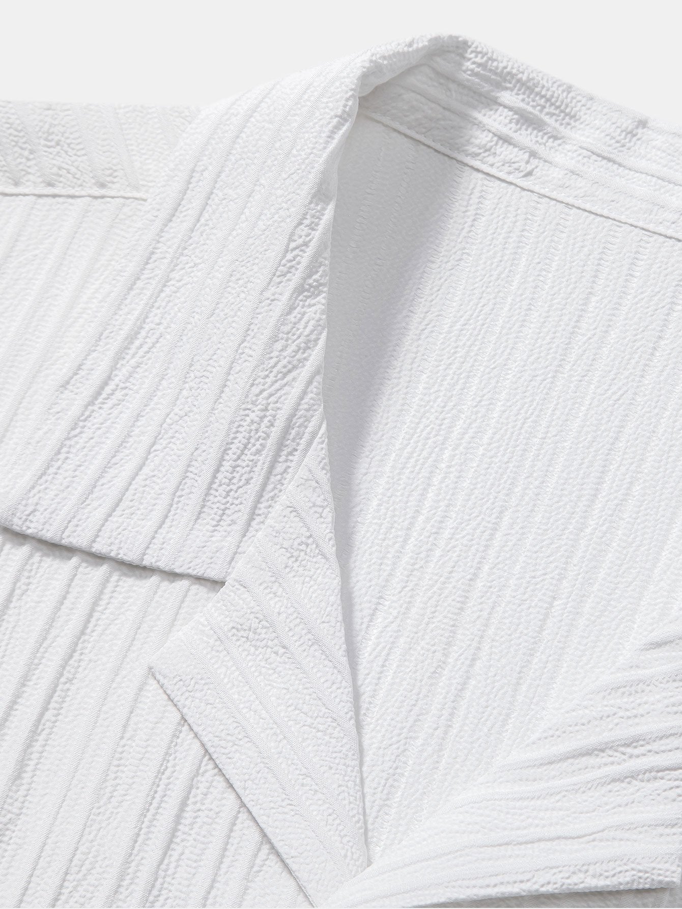 Aedan® | Striped Jacquard Cuban Collar Shirt & Straight Leg Pants - Image 8
