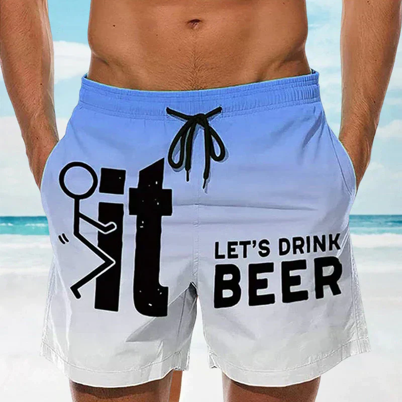 Aeson® | Men'S Printed Letter Beach Shorts - Image 2