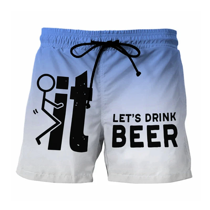 Aeson® | Men'S Printed Letter Beach Shorts - Image 4