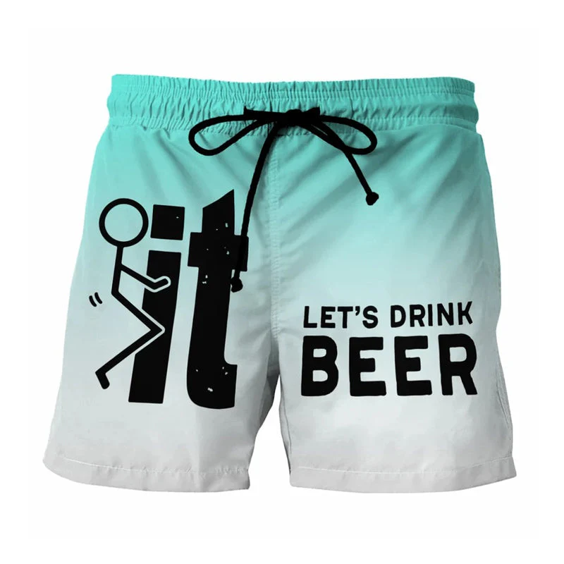 Aeson® | Men'S Printed Letter Beach Shorts - Image 5