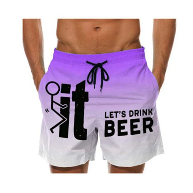 Aeson® | Men'S Printed Letter Beach Shorts - Image 9