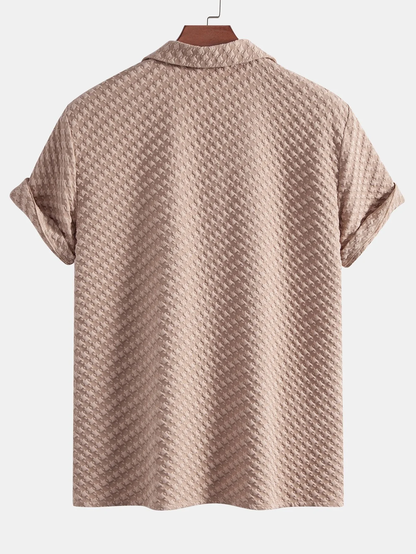 Aethelred® | Houndstooth Jacquard Cuban Shirt & Straight Leg Linen Pants - Image 4