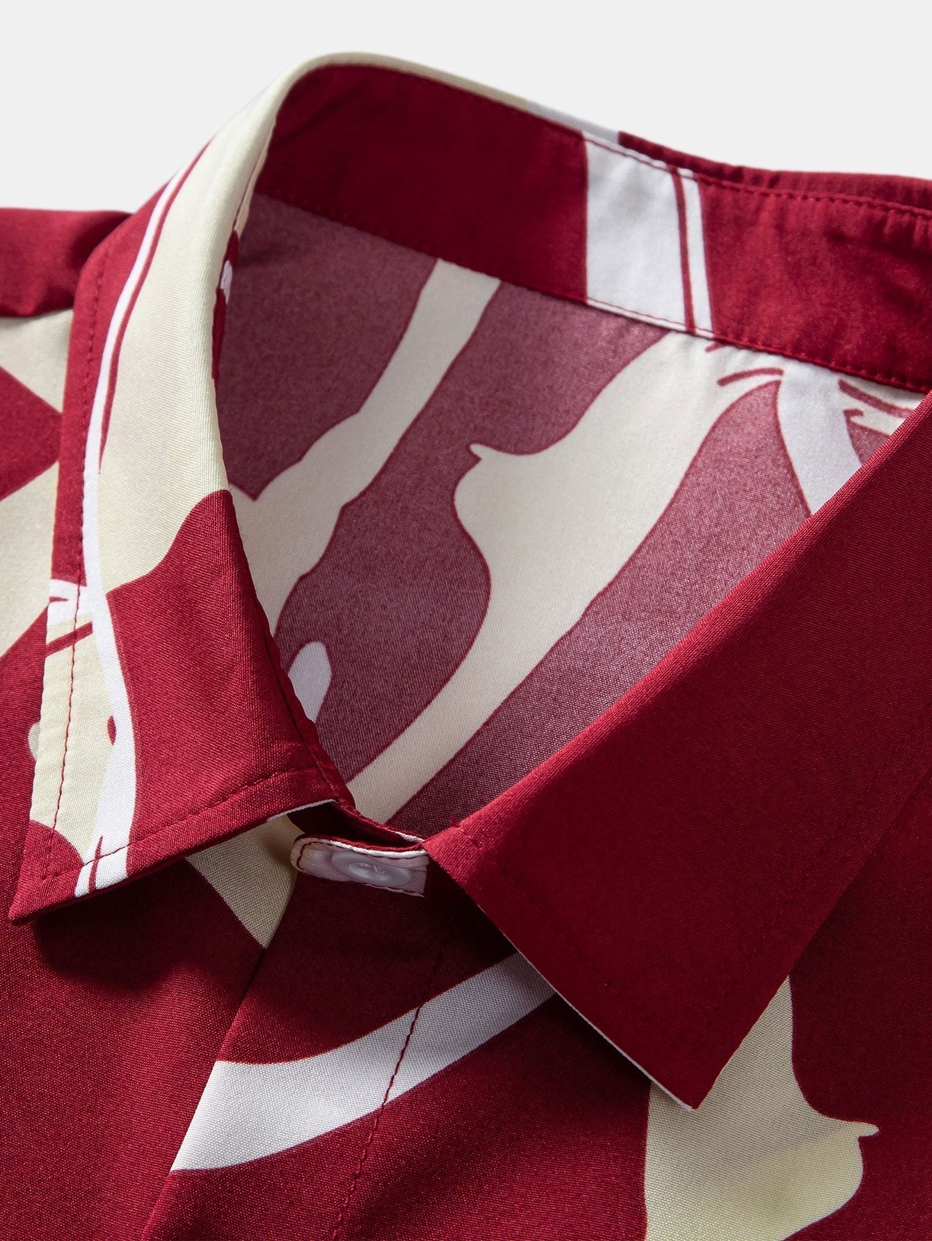 Afif® | Abstract Print Button Up Shirt & Swim Shorts - Image 19