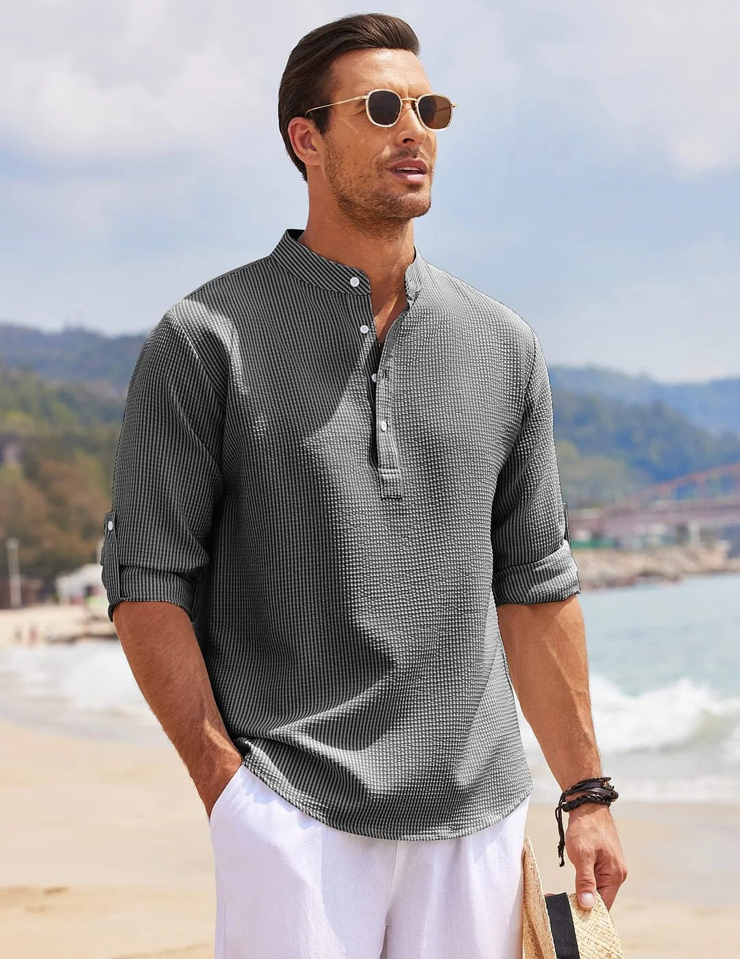 Agaton® | THE HENLEY COLLAR SHIRT - Image 7