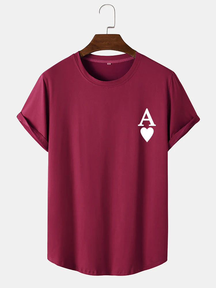 Agrippa® | Ace of Spades Print Arc Hem T-Shirt - Image 5