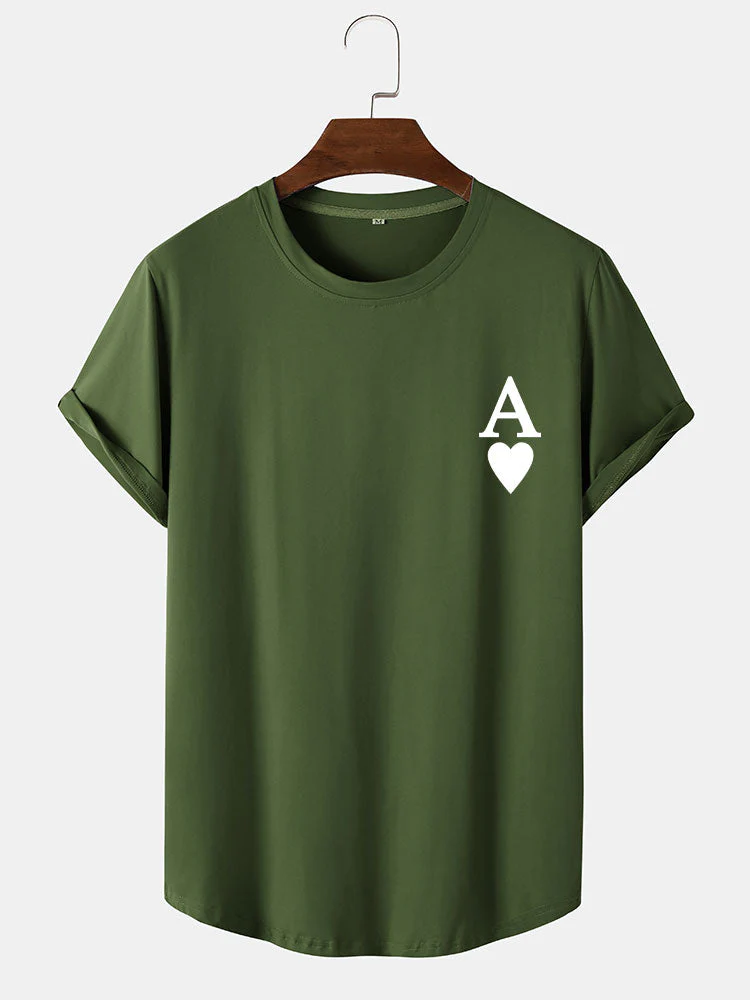 Agrippa® | Ace of Spades Print Arc Hem T-Shirt - Image 6