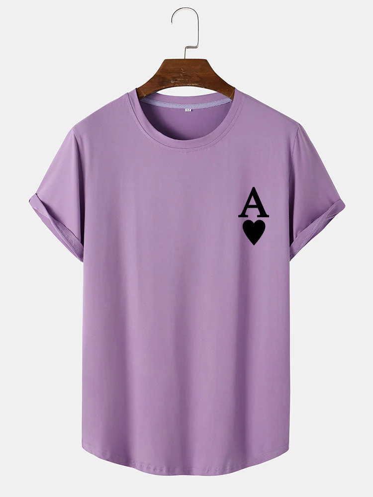 Agrippa® | Ace of Spades Print Arc Hem T-Shirt - Image 9