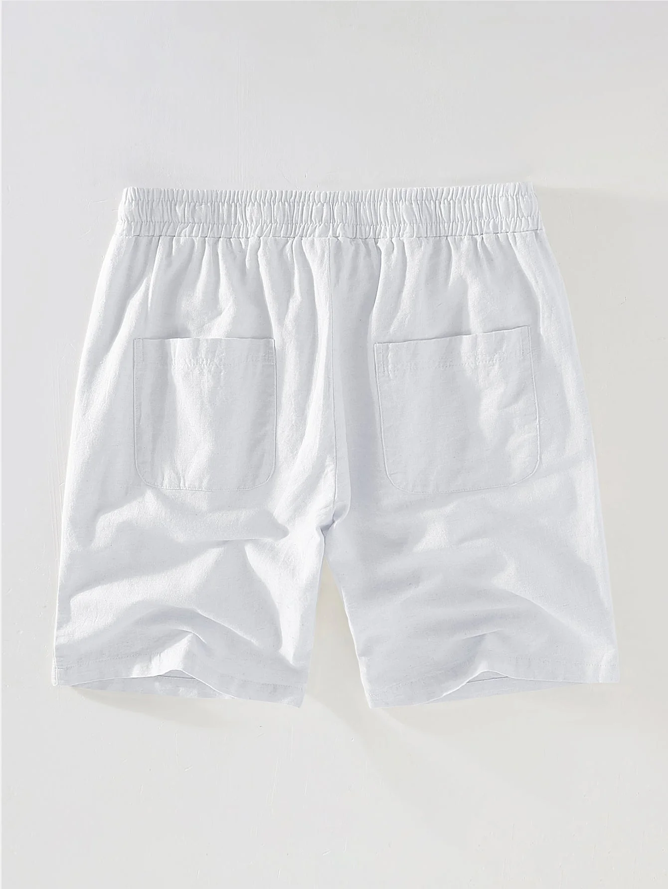 Agustin® | Short Sleeve Stand Collar Shirt & Linen Drawstring Shorts - Image 16