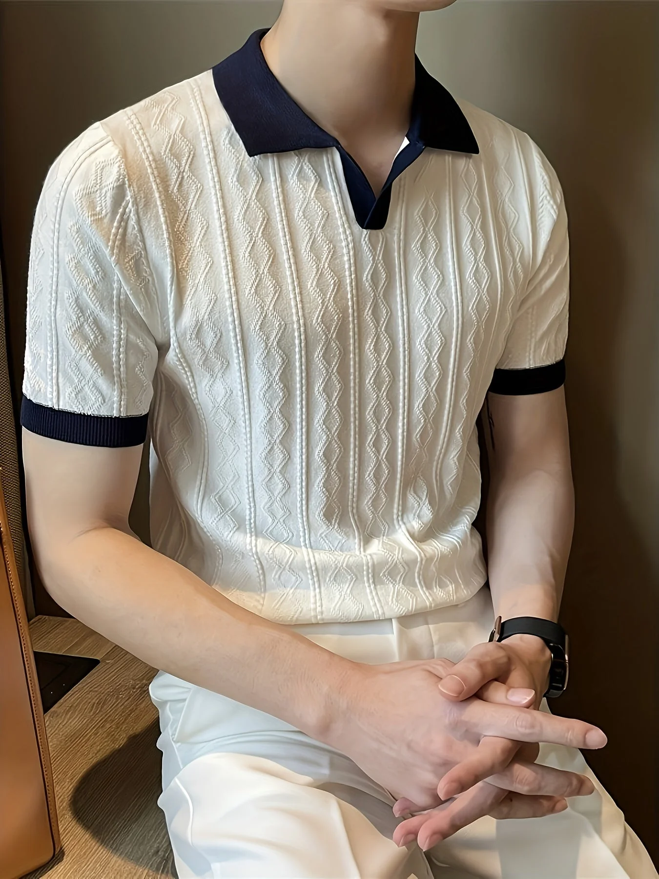 Agustín | Knit Polo Shirt – Old Money Shirts for Men - Image 2