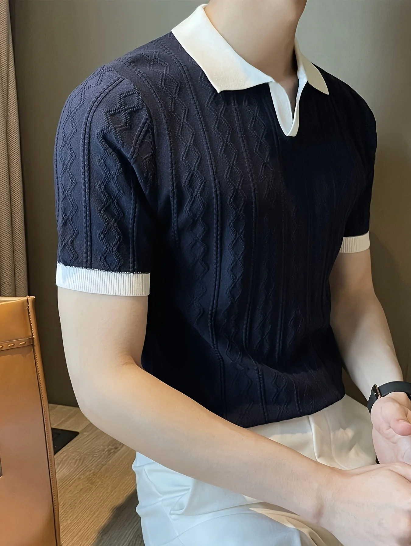Agustín | Knit Polo Shirt – Old Money Shirts for Men - Image 3