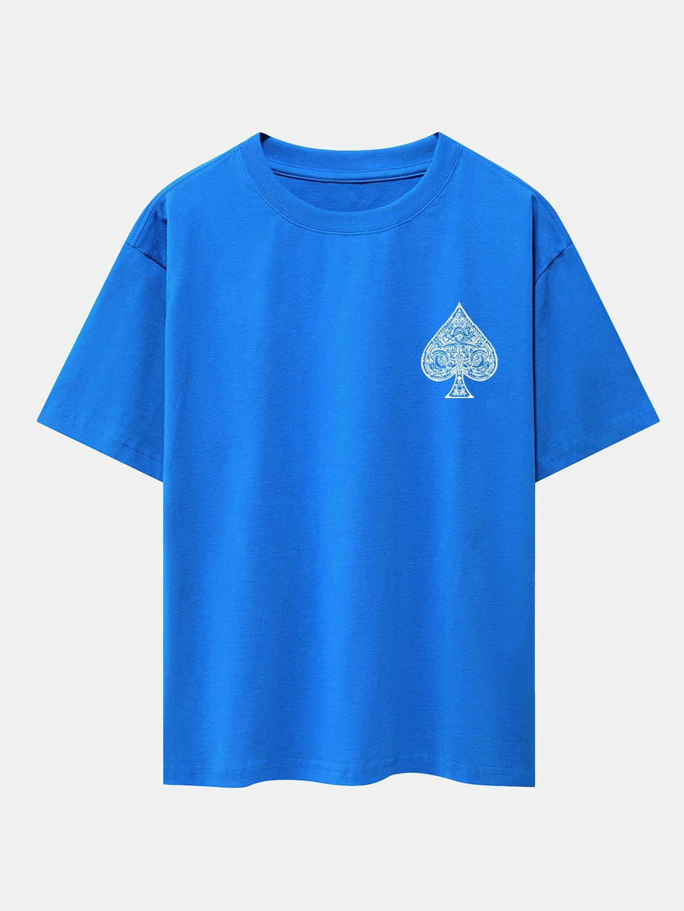 Ahab® | Ace Of Spades Print Drop Shoulder Oversize T-Shirt - Image 18