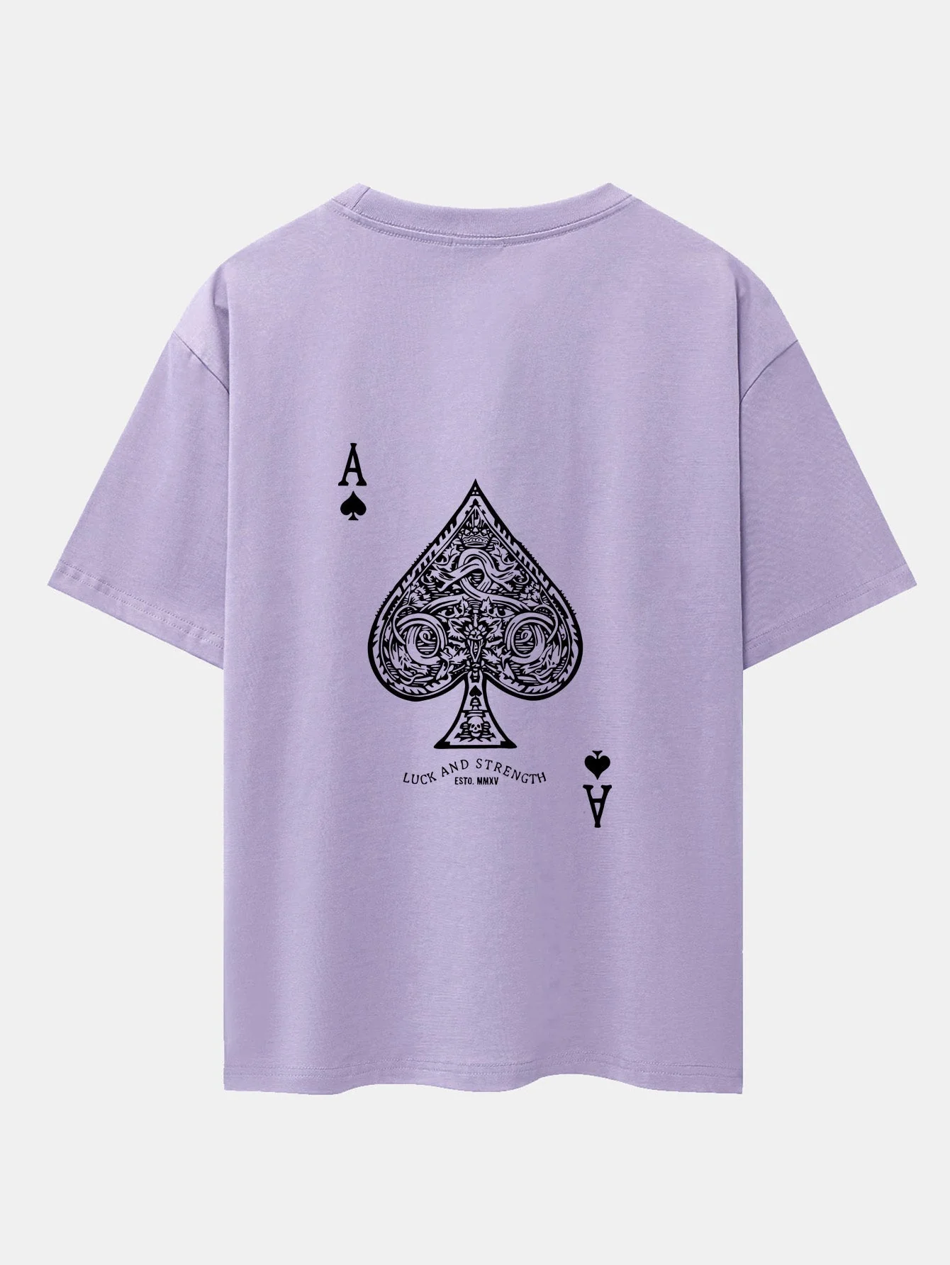 Ahab® | Ace Of Spades Print Drop Shoulder Oversize T-Shirt - Image 25