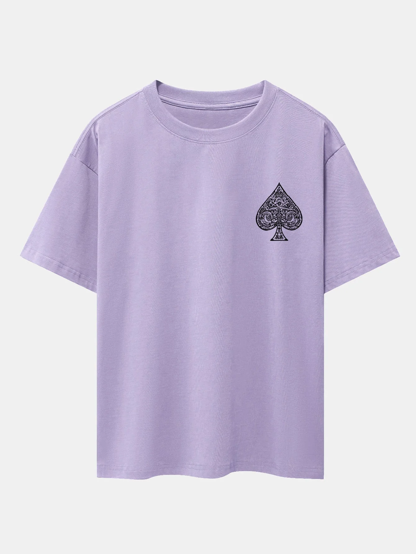 Ahab® | Ace Of Spades Print Drop Shoulder Oversize T-Shirt - Image 26