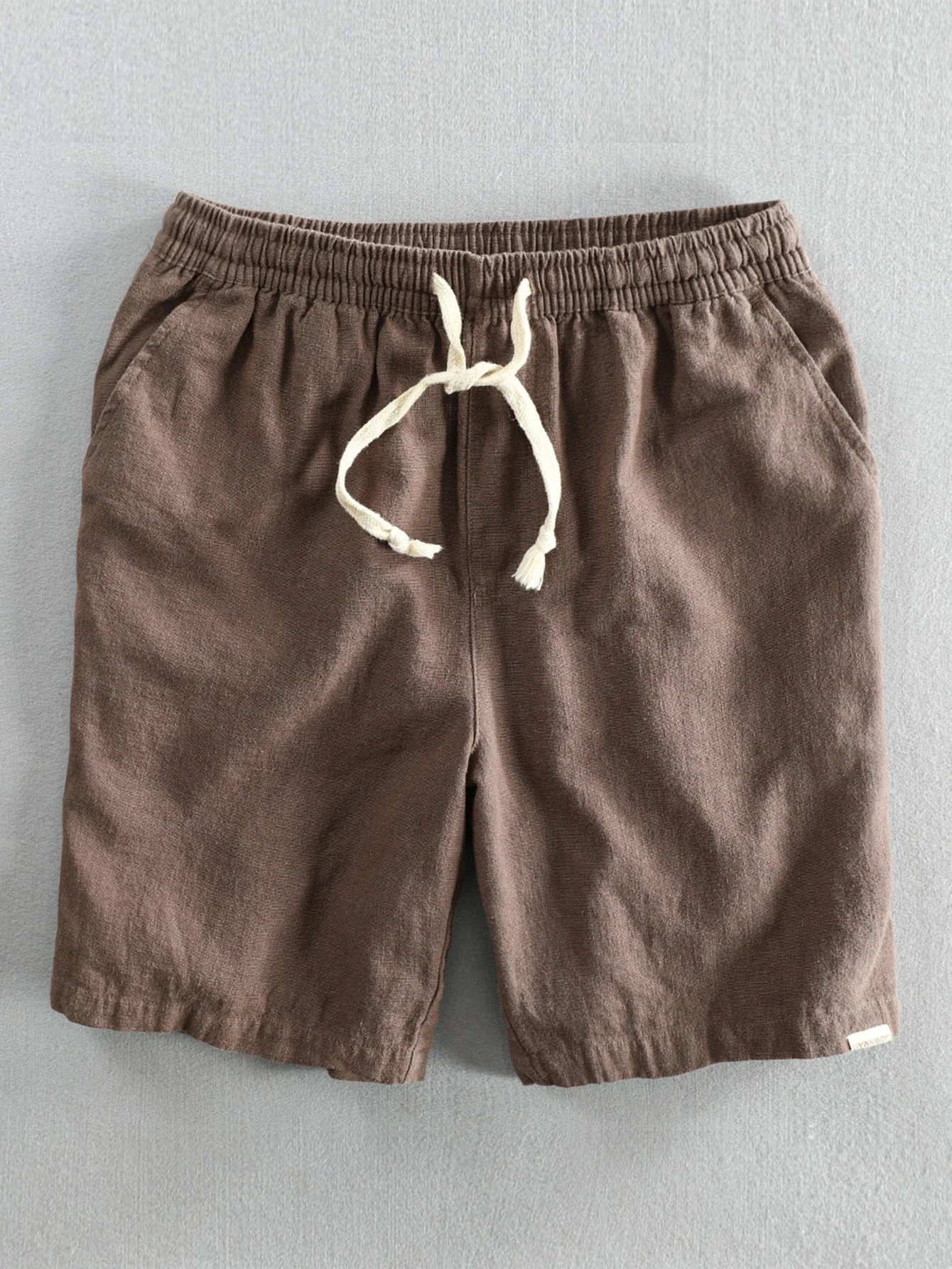 Ahab® | Linen And Rayon Blend Stand Collar Shirt & Linen Cotton Blend Drawstring Shorts - Image 13