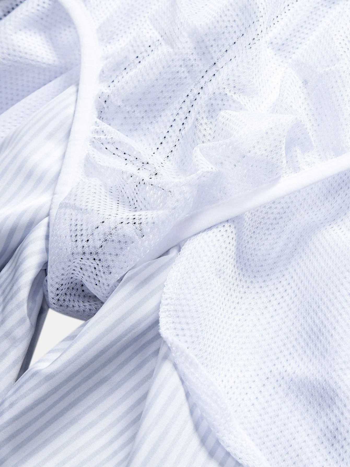 Ahiram® | Textured Stand Collar Shirt & Stripe Print Swim Shorts - Image 9