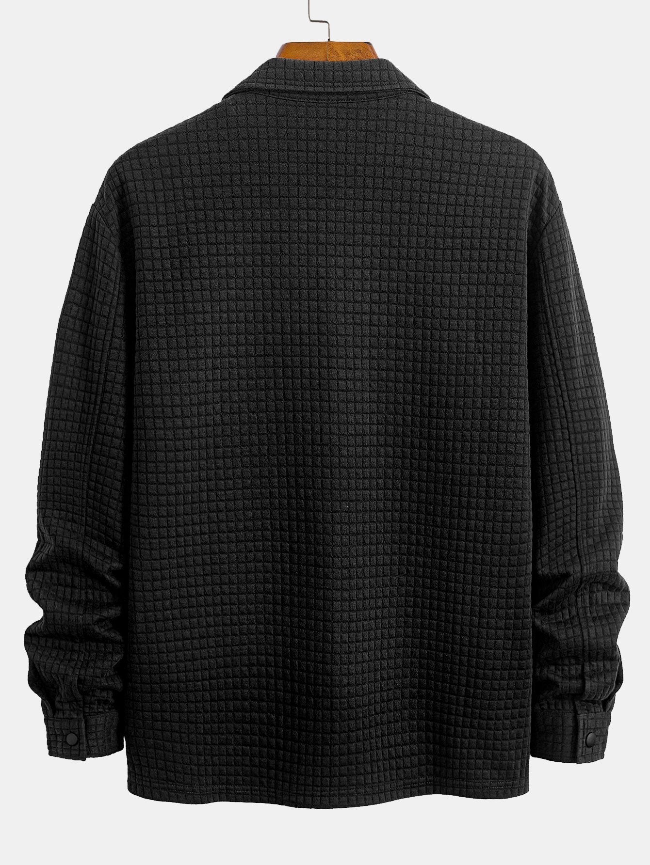 Ahmik® | Quilted Waffle Jacquard Overshirt - Image 2