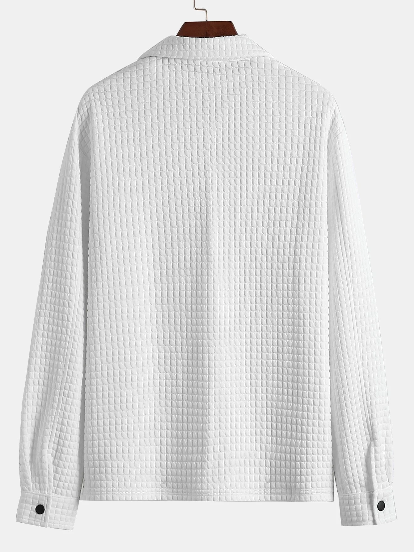 Ahmik® | Quilted Waffle Jacquard Overshirt - Image 5