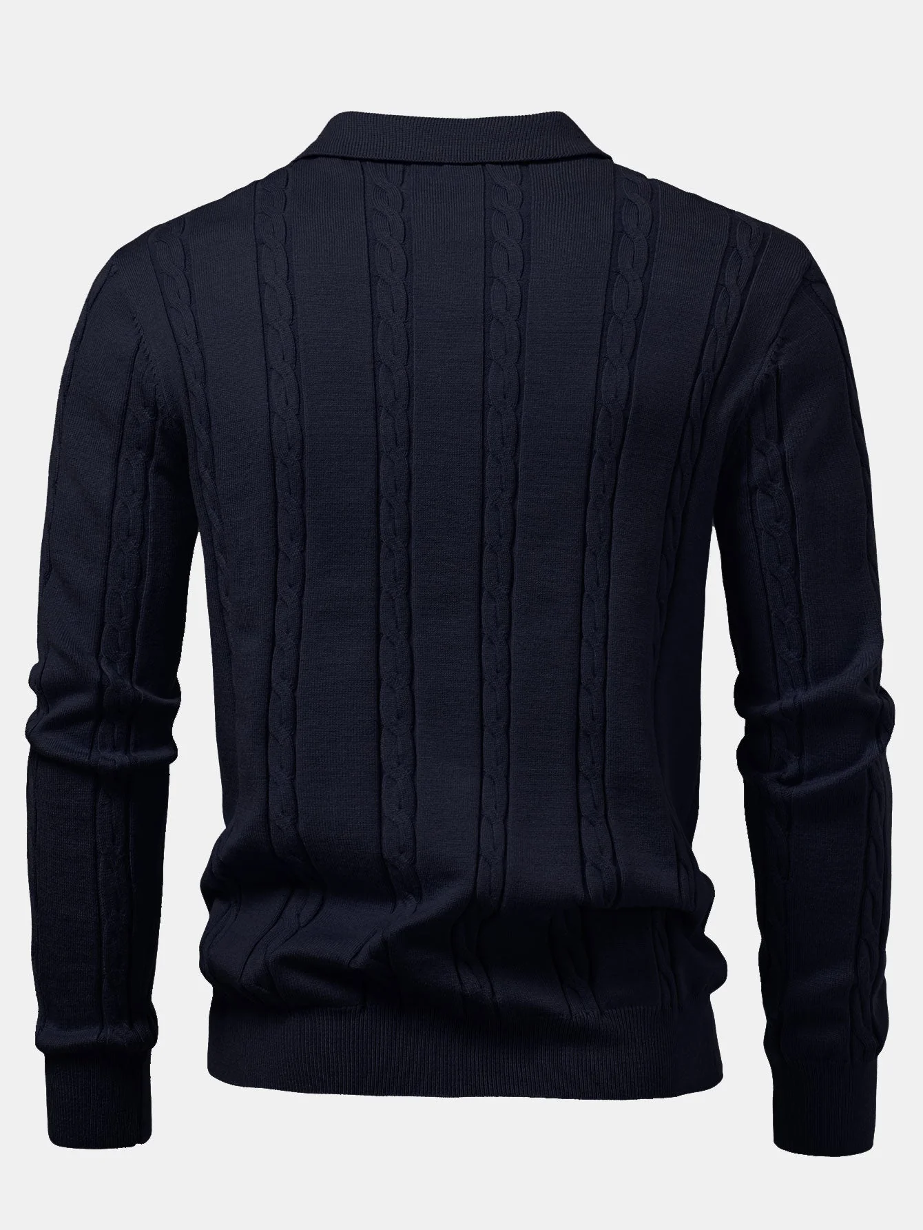 AikenĀ® | Long Sleeve Twist Knit Polo Shirt - Image 14
